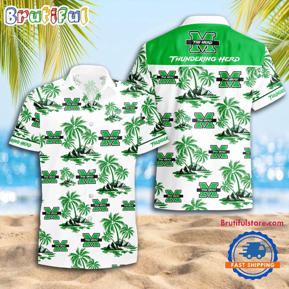 Sportswearmerch Marshall Thundering Herd NCAA Summer Personalized Hawaiian Shirt For Fan