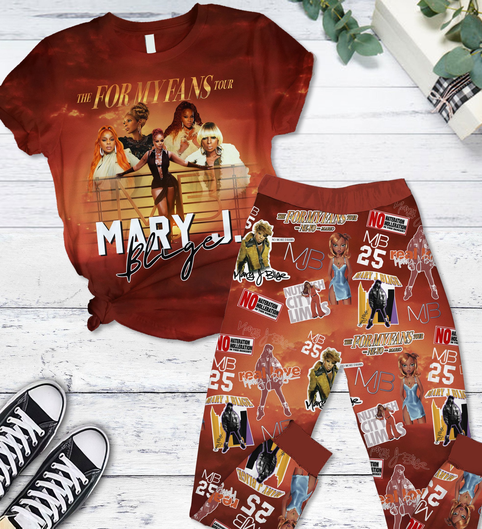 Sportswearmerch Mary J. Blige Pajamas Full Set Gifts For Fans