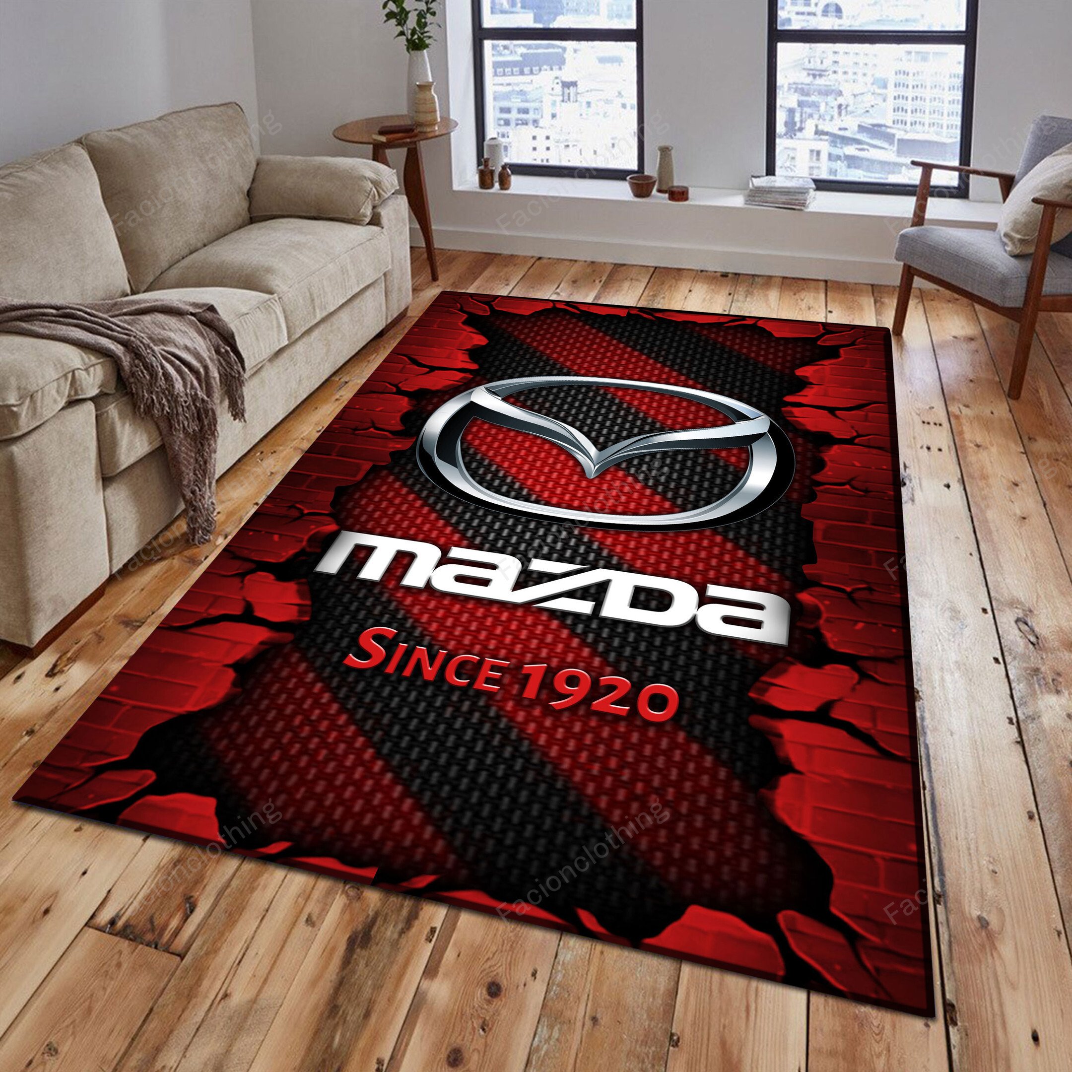 Sportswearmerch Mazda Car Personalized Rug For Fan