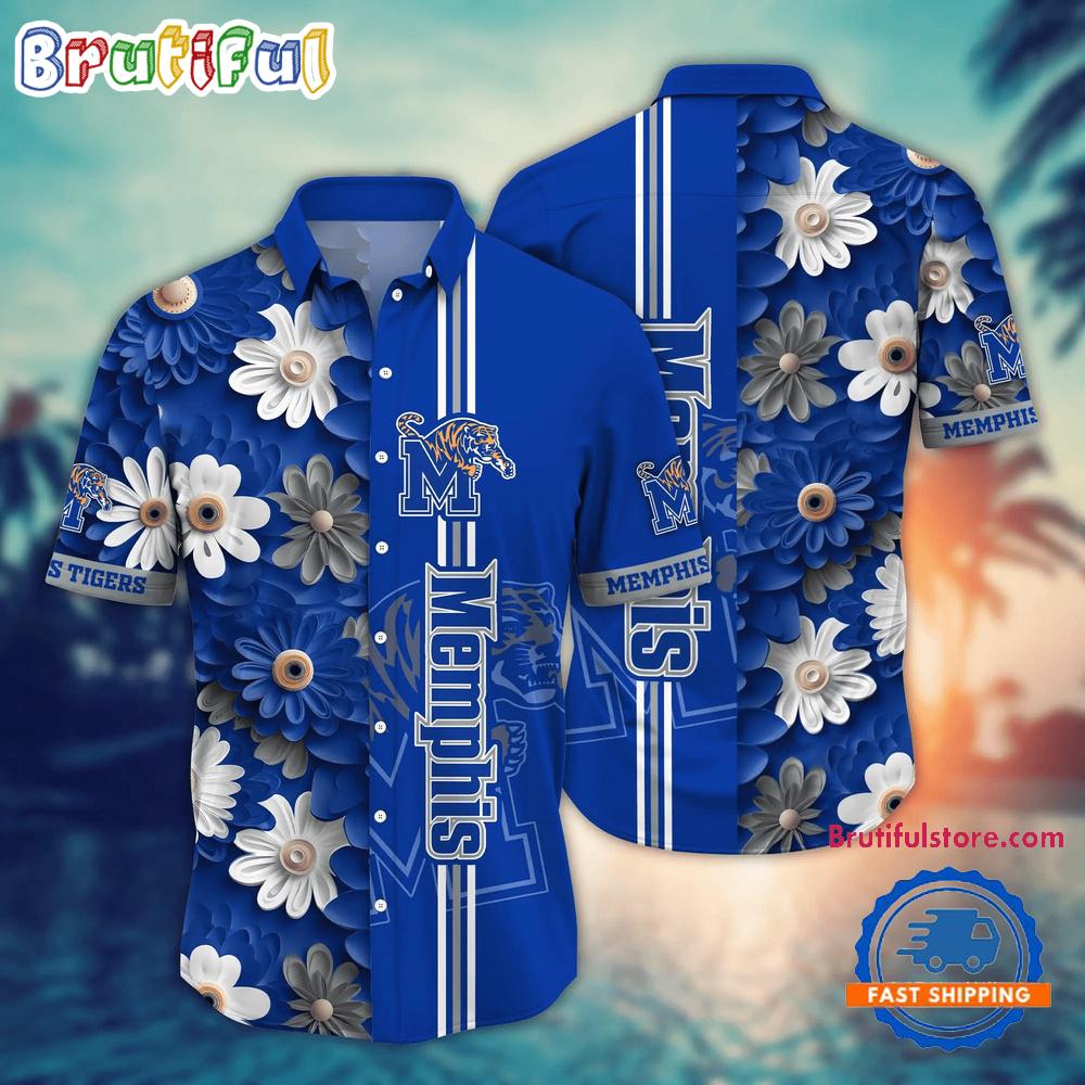 Sportswearmerch Memphis Tigers NCAA Flower Summer Personalized Hawaiian Shirt For Fan