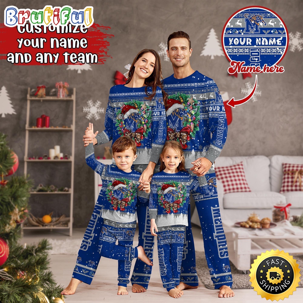 Sportswearmerch Memphis Tigers NCAA Personalized Pajamas Family For Fan