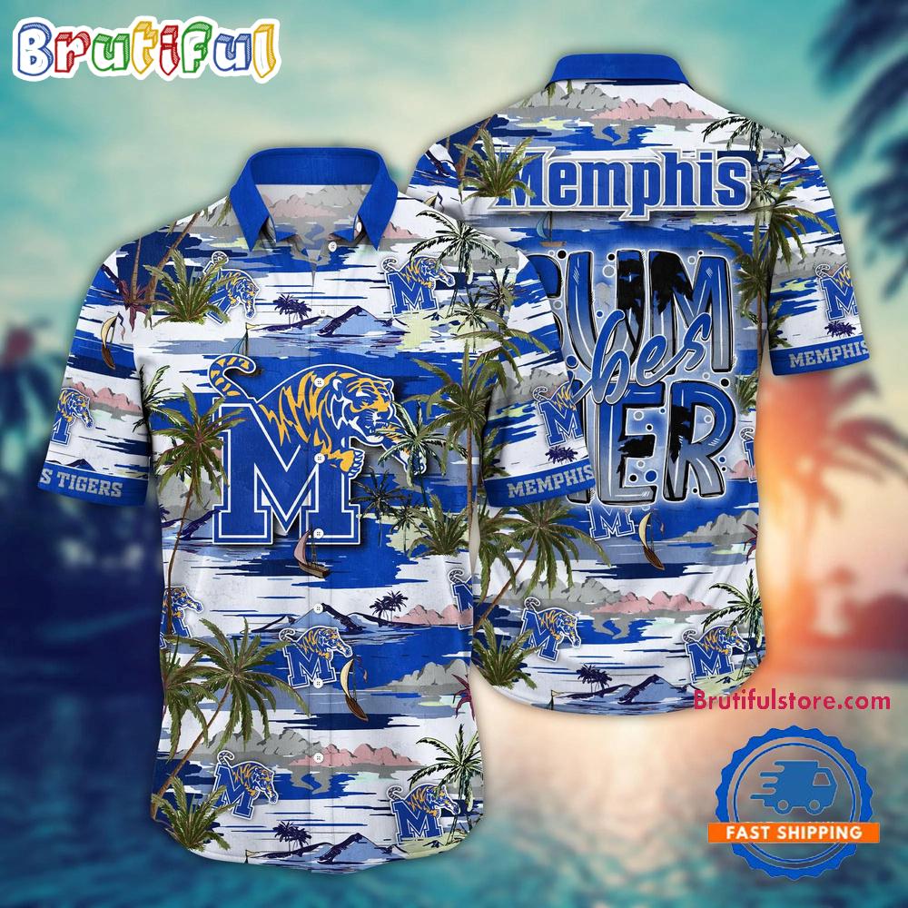 Sportswearmerch Memphis Tigers NCAA Summer Beach Personalized Hawaiian Shirt For Fan
