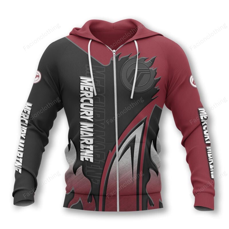 Sportswearmerch Mercury Marine Personalized Zip Hoodie For Fan