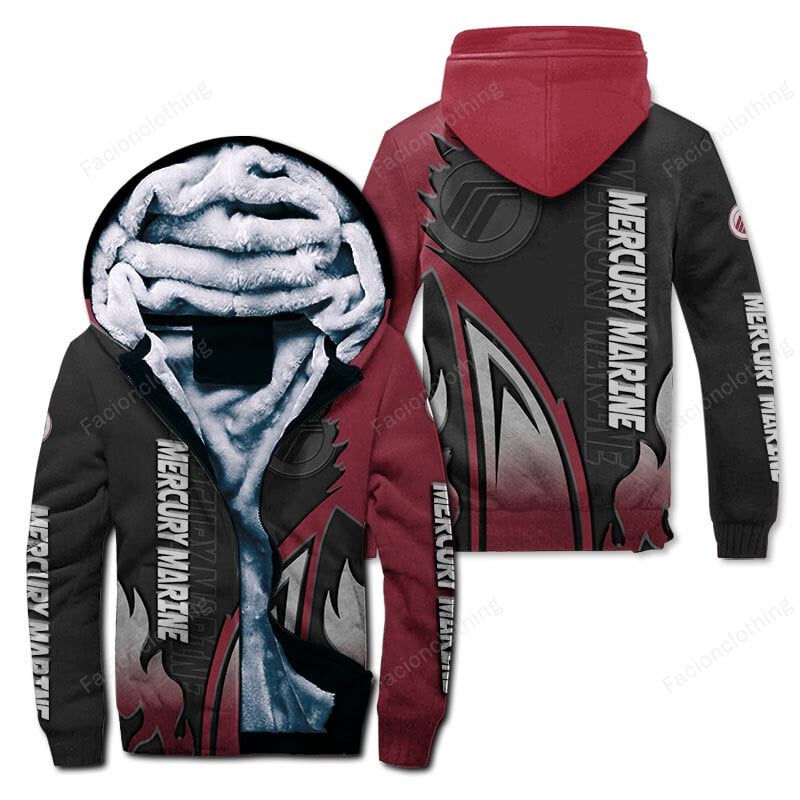 Sportswearmerch Mercury Marine Personalized Zip Hoodie Velvet Hoodie For Fan