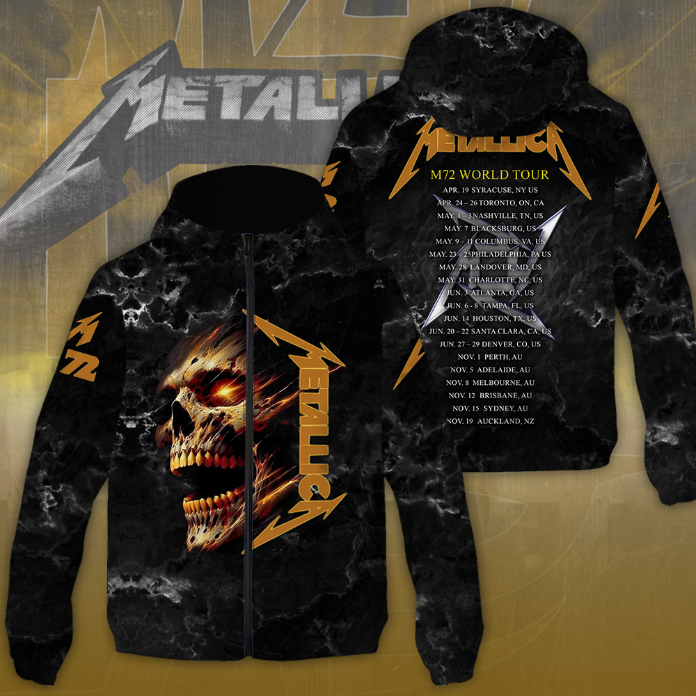 Sportswearmerch Metallica Music Windbreaker Jacket For Fan