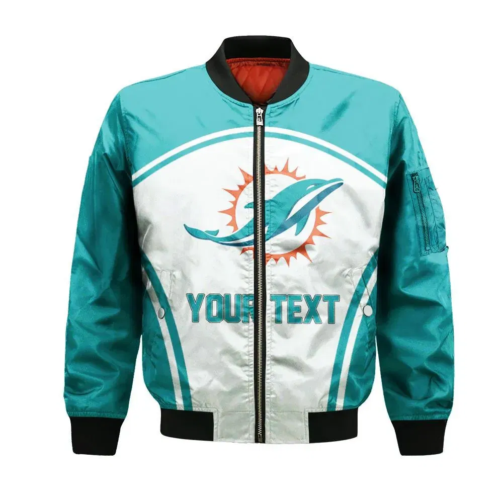 Sportswearmerch Miami Dolphins NFL Bomber Jacket Curve For Fan