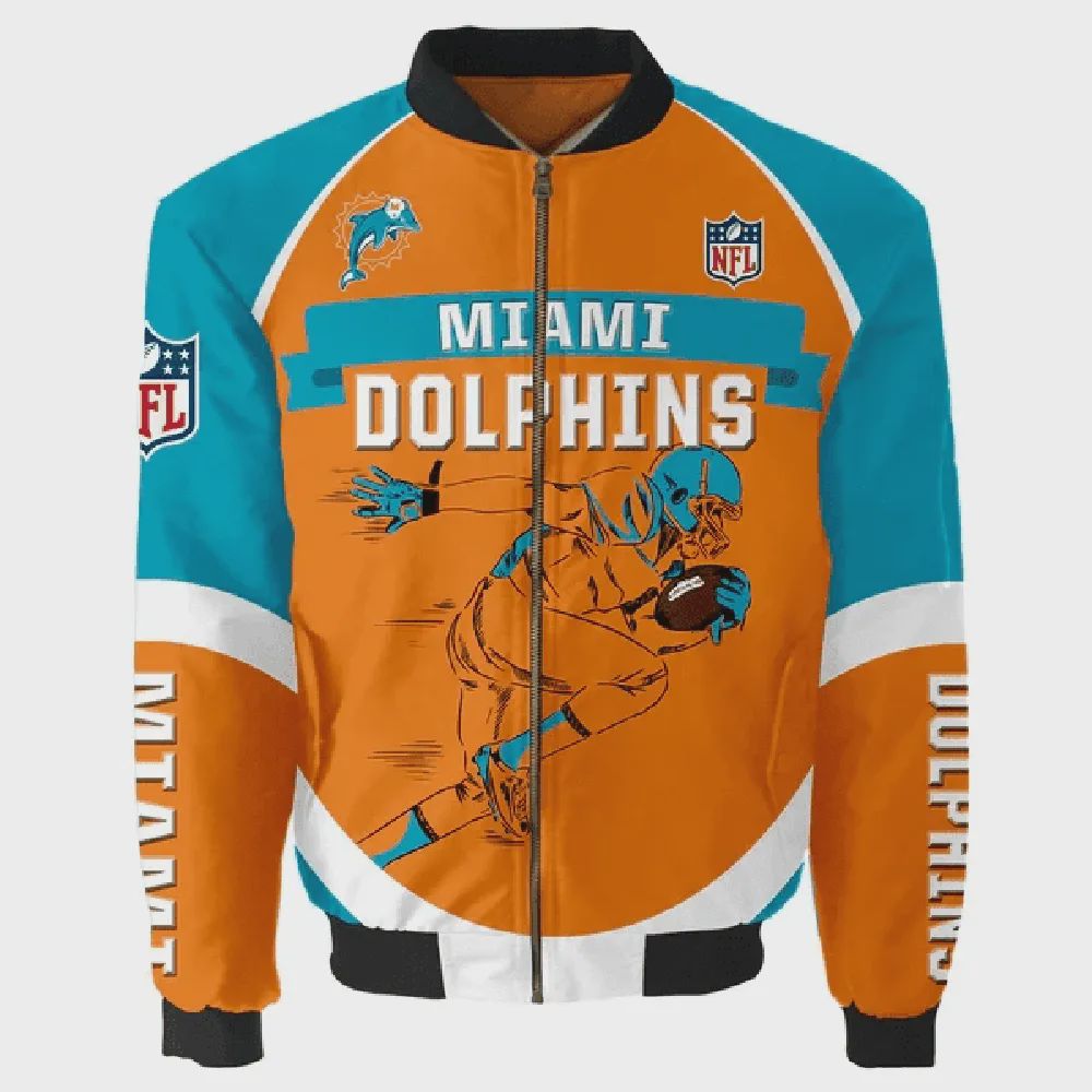 Sportswearmerch Miami Dolphins NFL Bomber Jacket For Fan