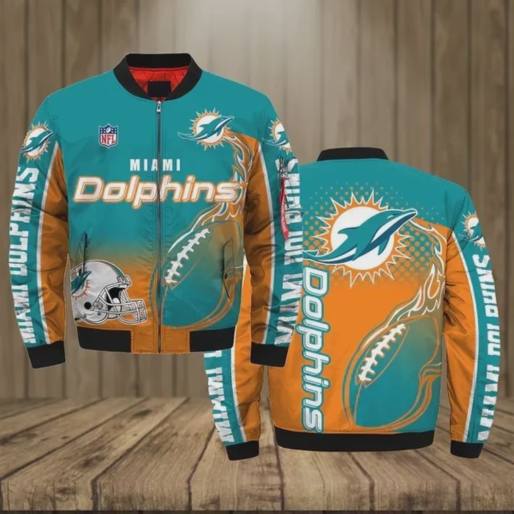 Sportswearmerch Miami Dolphins NFL Bomber Jacket For Fan