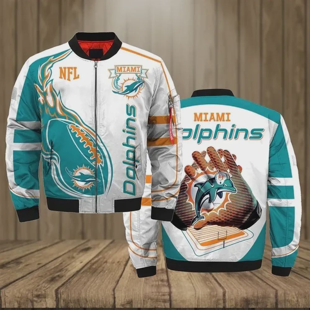 Sportswearmerch Miami Dolphins NFL Bomber Jacket For Fan