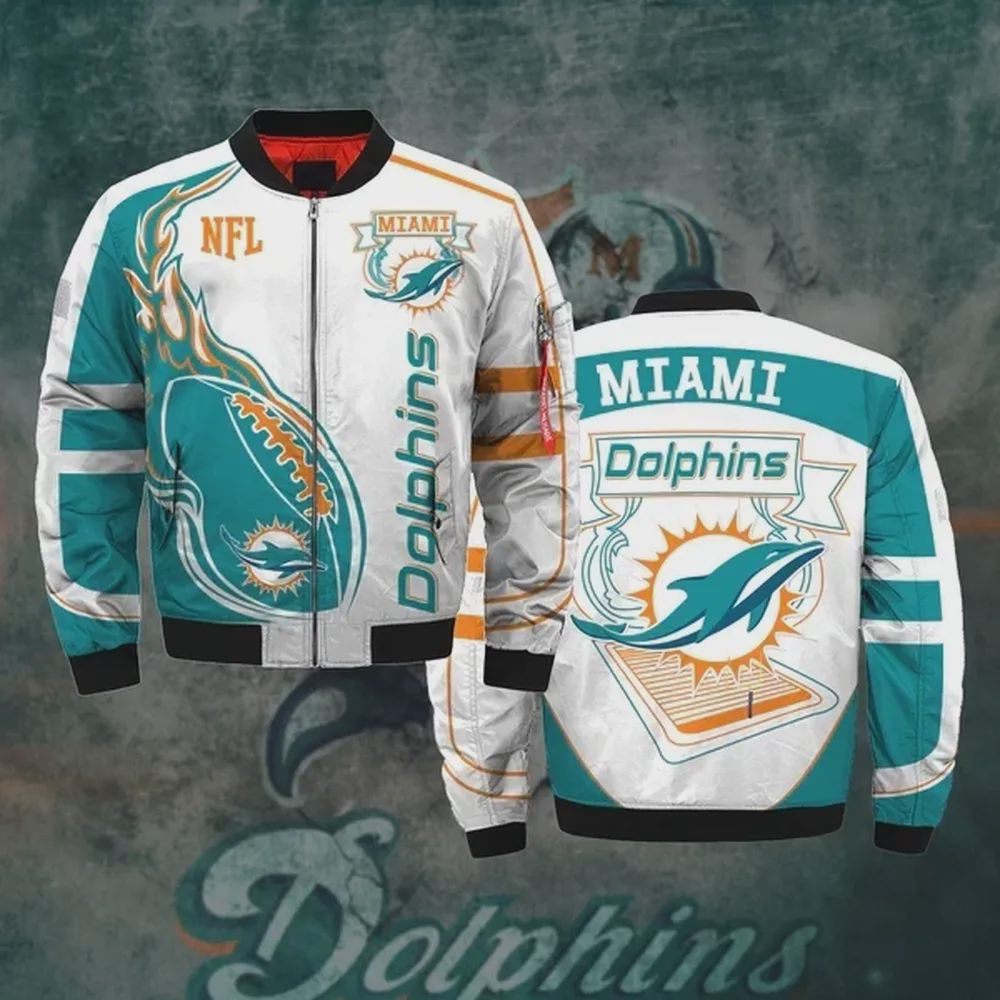 Sportswearmerch Miami Dolphins NFL Bomber Jacket For Fan