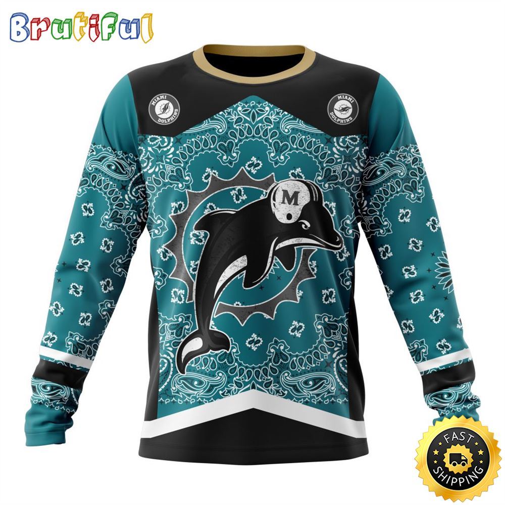 Sportswearmerch Miami Dolphins NFL Crewneck Classic Style Personalized Sweater For Fan