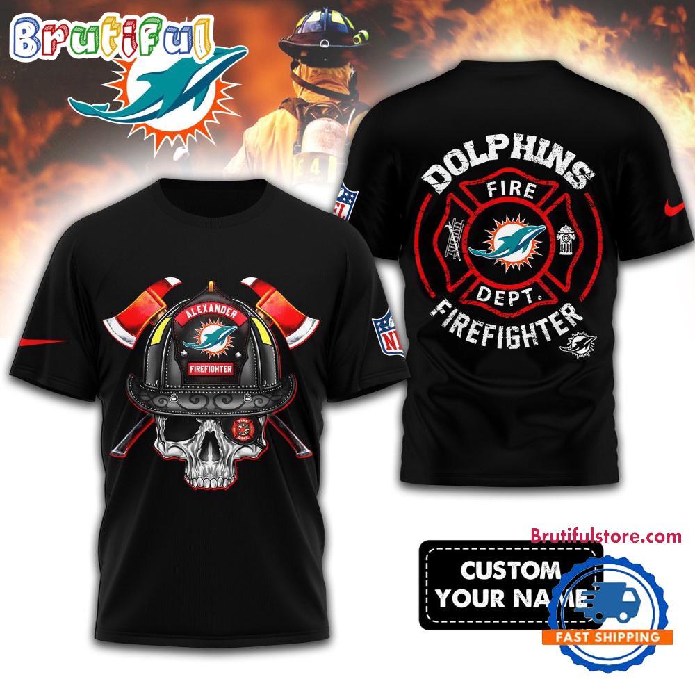Sportswearmerch Miami Dolphins NFL Fire Fighter T-Shirt For Fan