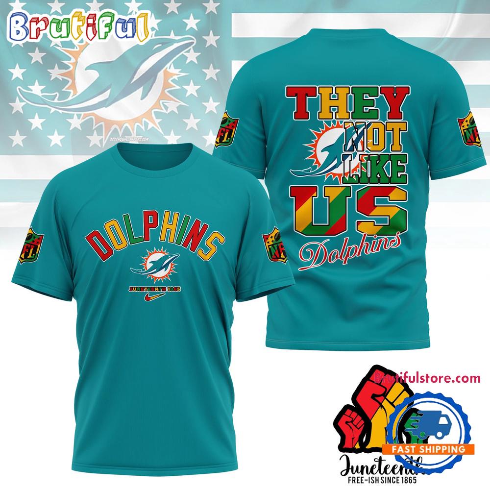 Sportswearmerch Miami Dolphins NFL Juneteenth Freedom Day Unisex T-Shirt For Fan