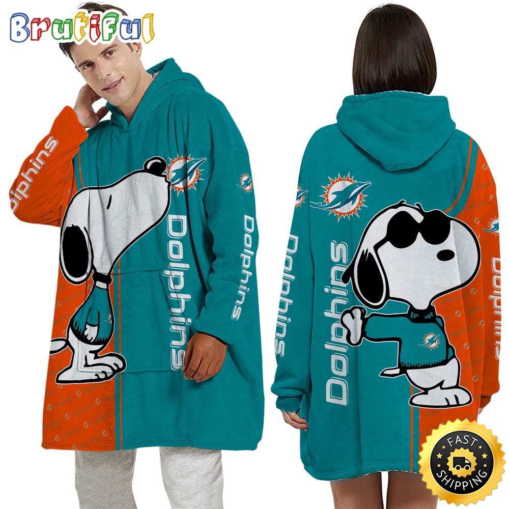 Sportswearmerch Miami Dolphins NFL Personalized Blaket Hoodie For Fan