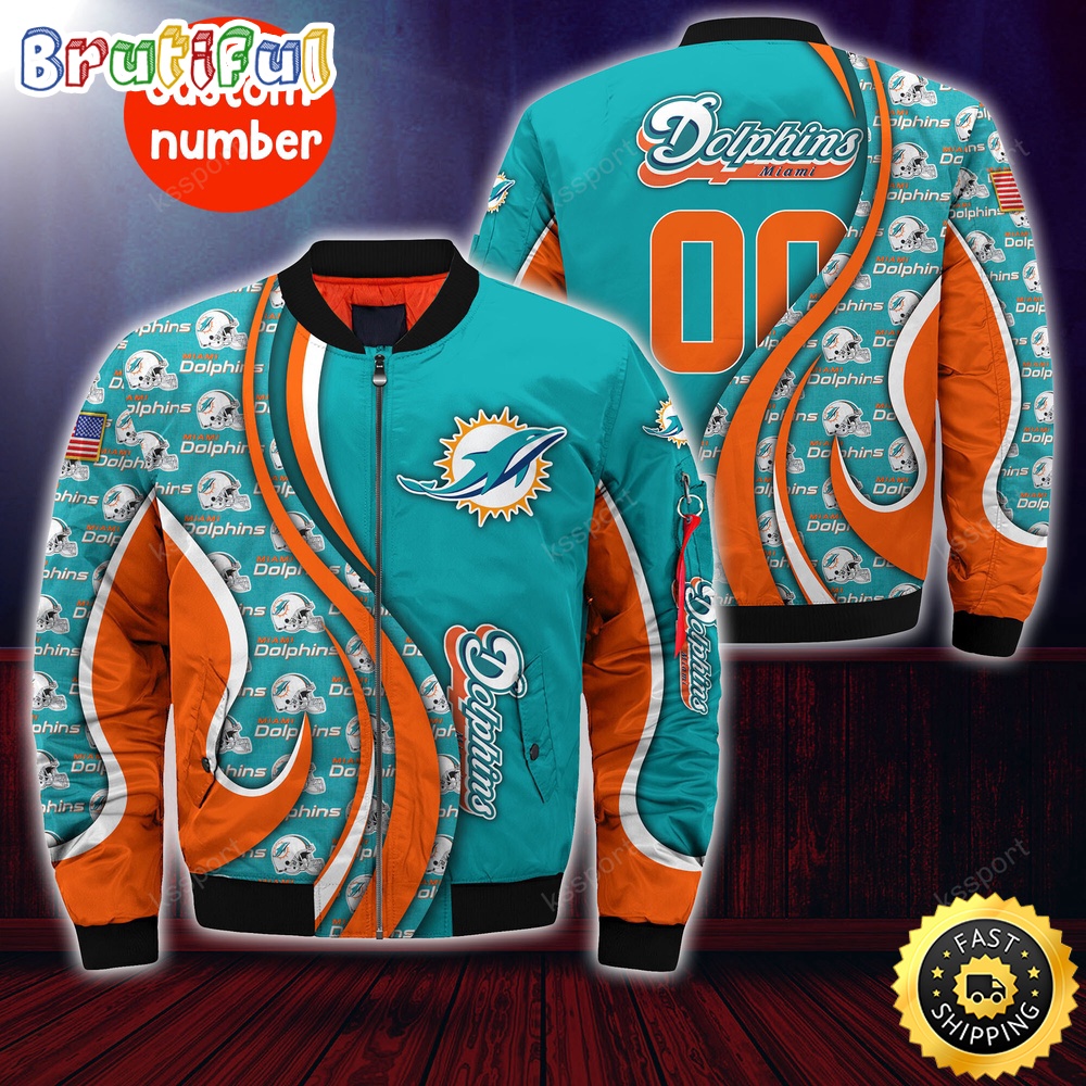 Sportswearmerch Miami Dolphins NFL Personalized Bomber Jacket For Fan