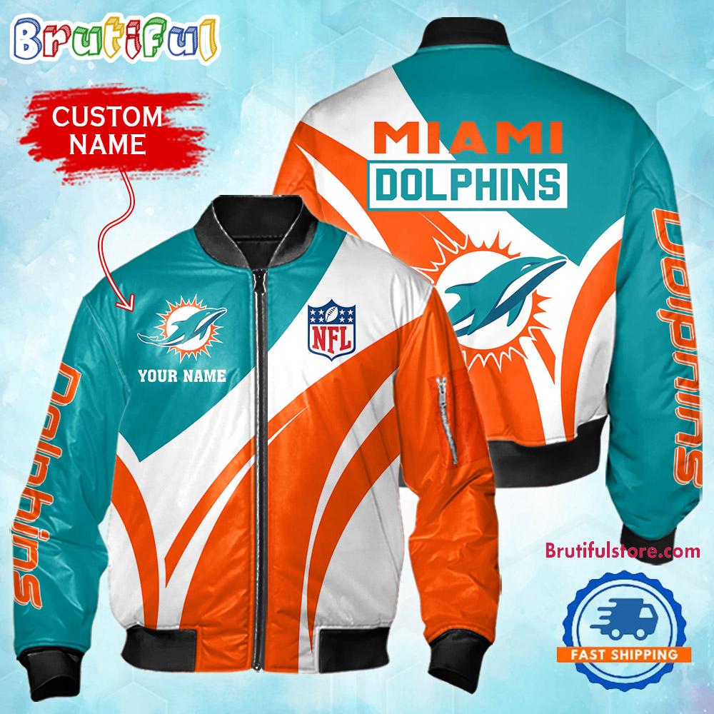 Sportswearmerch Miami Dolphins NFL Personalized Bomber Jacket For Fan