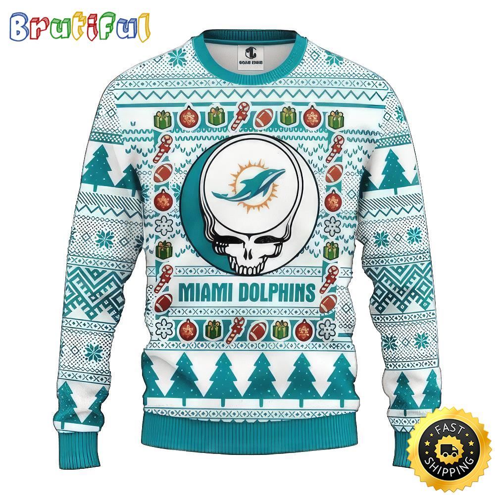 Sportswearmerch Miami Dolphins NFL Personalized Christmas Sweater For Fan