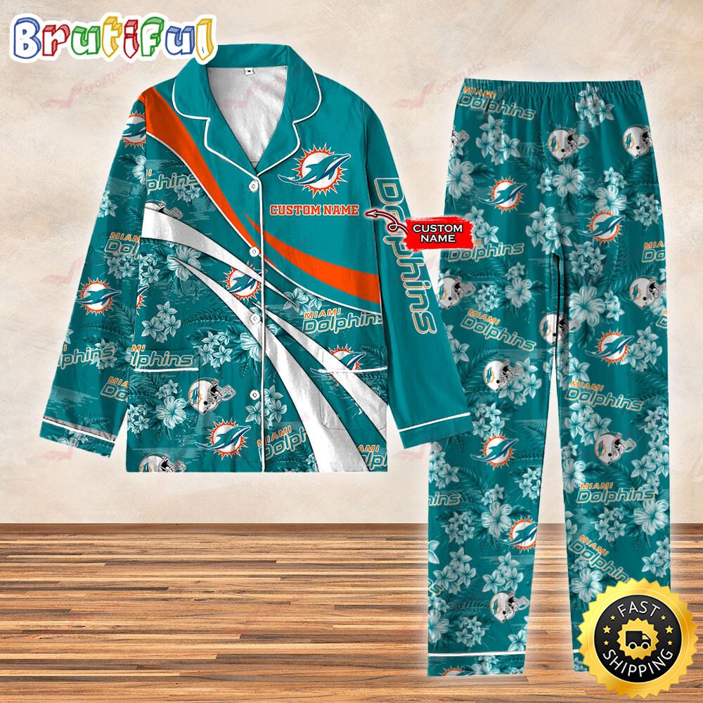 Sportswearmerch Miami Dolphins NFL Personalized Pajamas Set For Fan