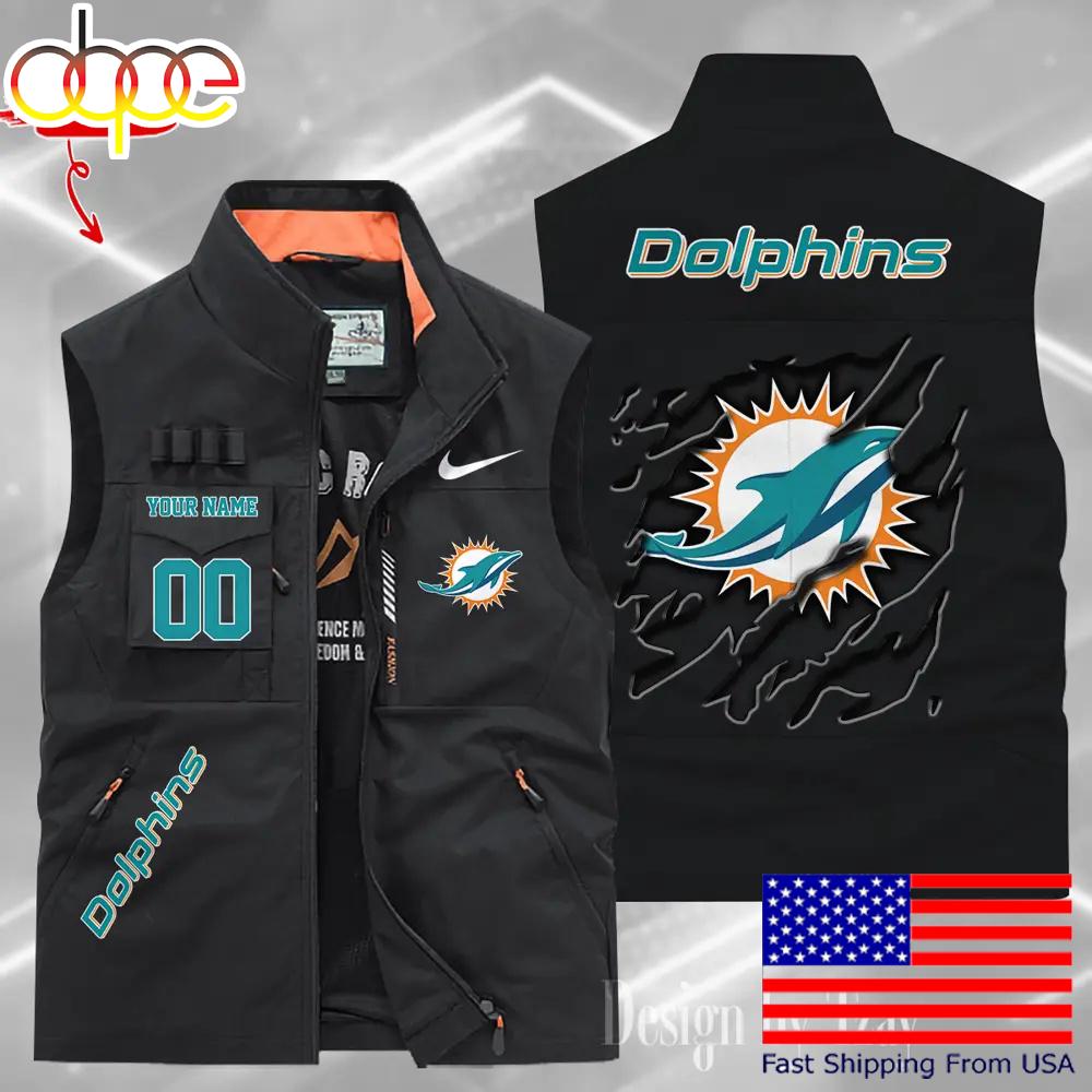 Sportswearmerch Miami Dolphins NFL Personalized Pocket Vest For Fan
