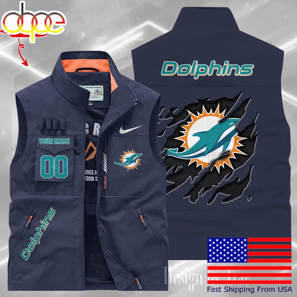 Sportswearmerch Miami Dolphins NFL Personalized Pocket Vest For Fan
