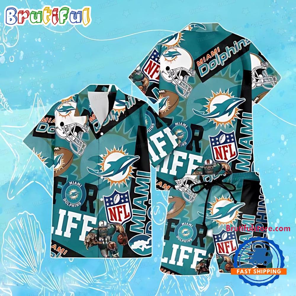 Sportswearmerch Miami Dolphins NFL Personalized Set Short Set For Fan