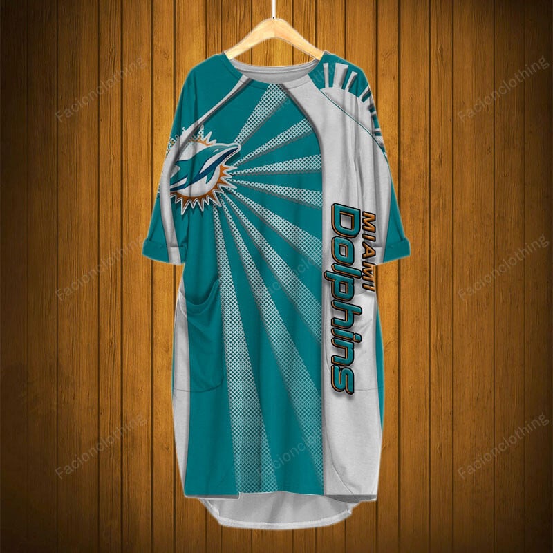 Sportswearmerch Miami Dolphins NFL Pocket Dress Personalized For Fan