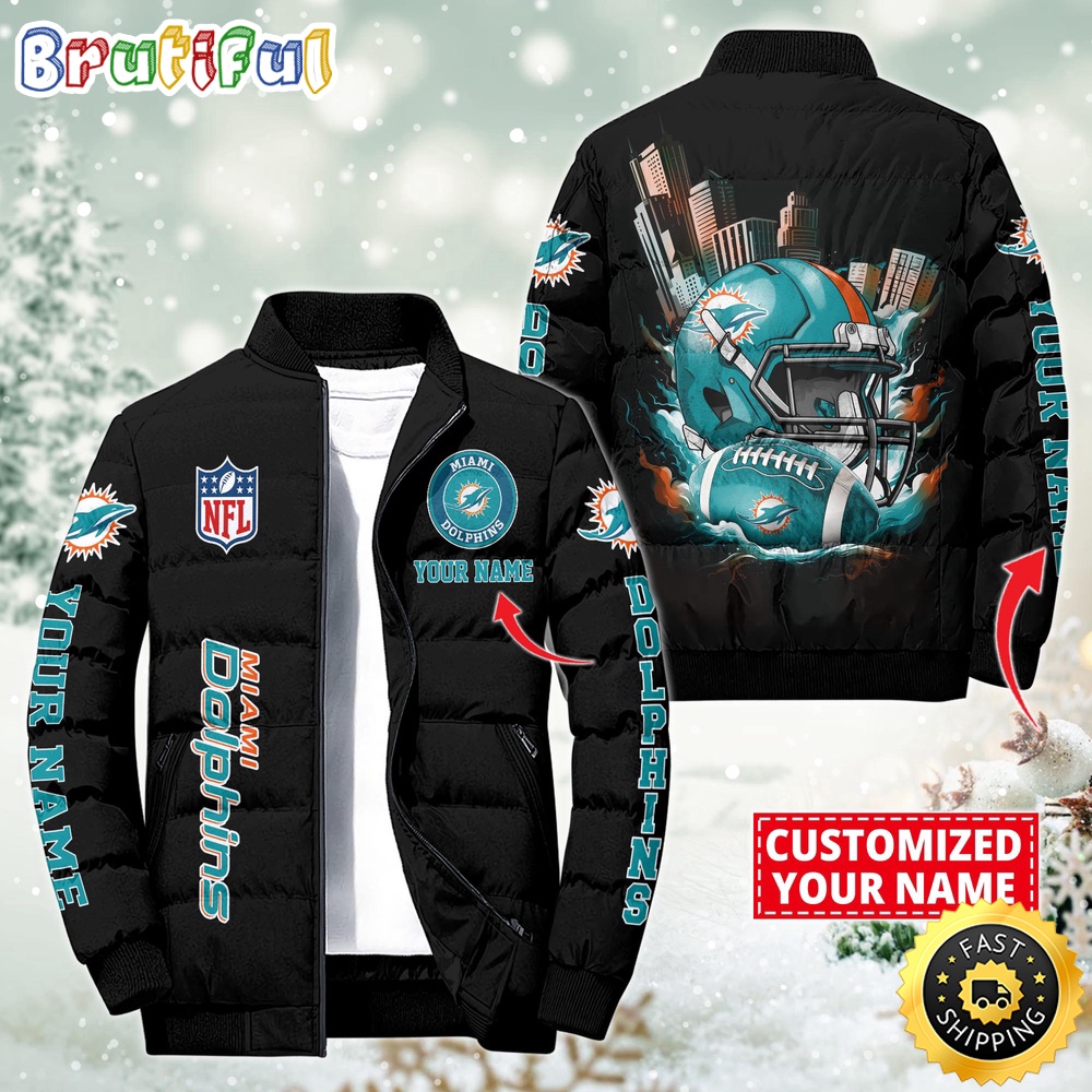 Sportswearmerch Miami Dolphins NFL Puffer Jacket For Fan