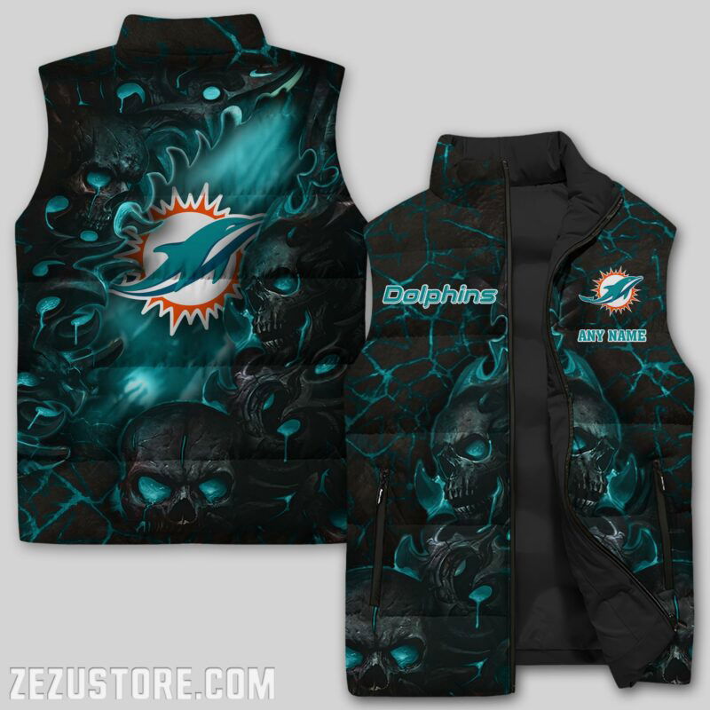 Sportswearmerch Miami Dolphins NFL Sleeveless Puffer Jacket For Fans