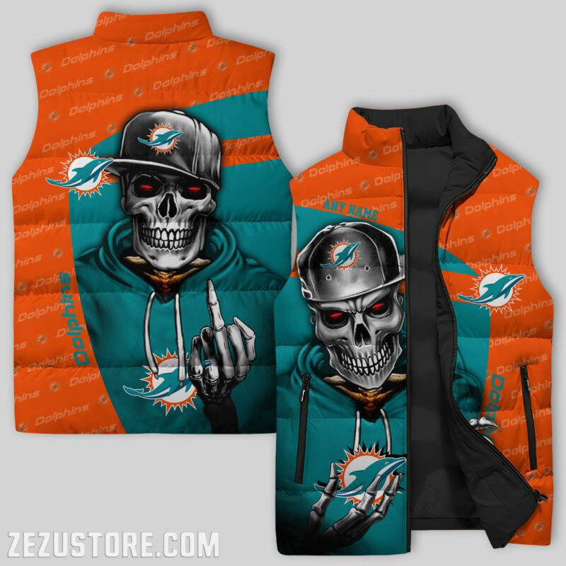 Sportswearmerch Miami Dolphins NFL Sleeveless Puffer Jacket For Fans