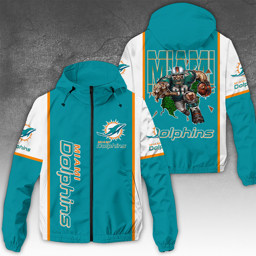 Sportswearmerch Miami Dolphins NFL Windbreaker Jacket For Fan