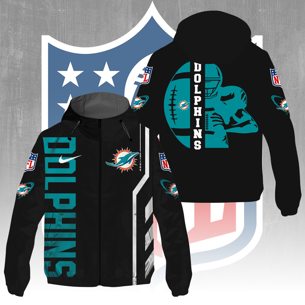 Sportswearmerch Miami Dolphins NFL Windbreaker Jacket For Fan