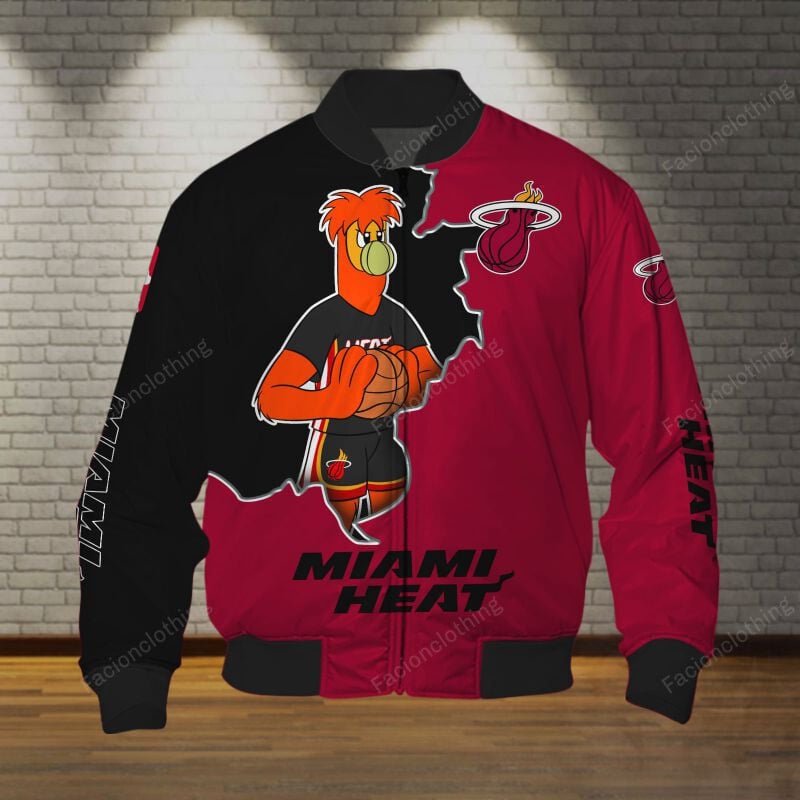 Sportswearmerch Miami Heat NBA Personalized Bomber Jacket For Fan