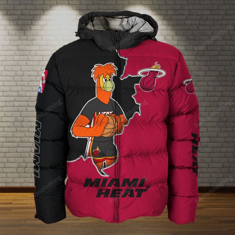 Sportswearmerch Miami Heat NBA Personalized Puffer Jacket For Fan