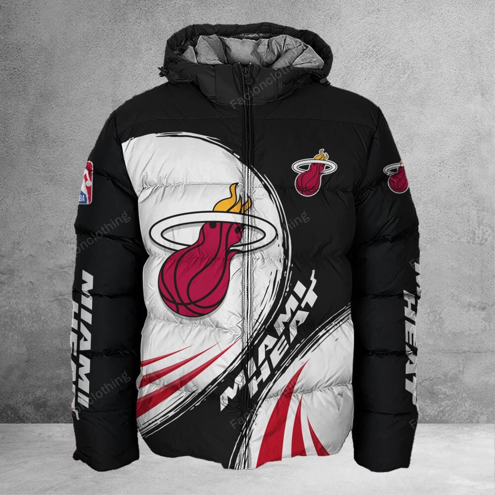Sportswearmerch Miami Heat NBA Personalized Puffer Jacket For Fan