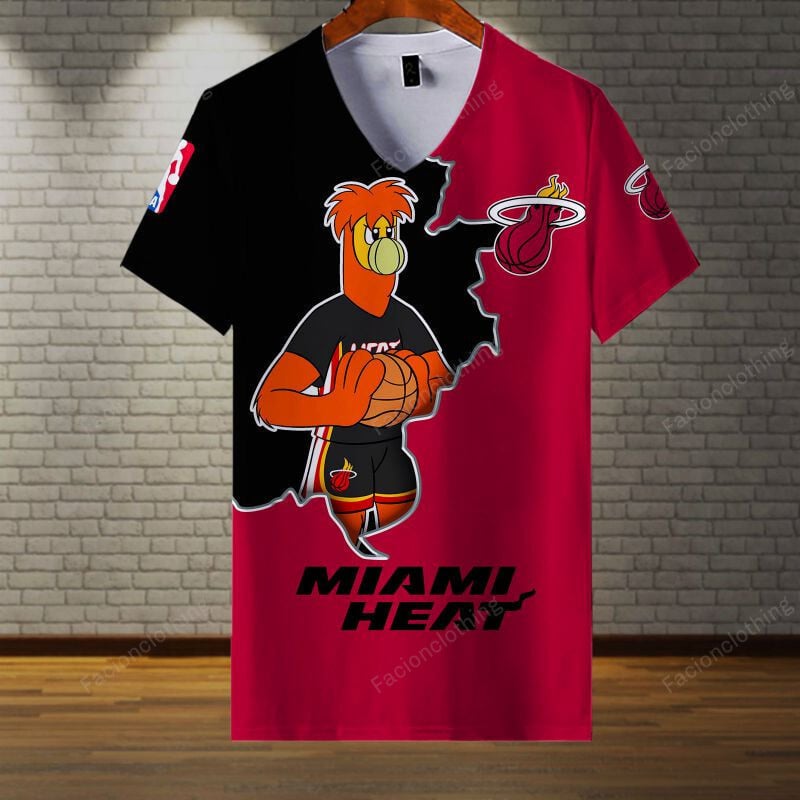 Sportswearmerch Miami Heat NBA Personalized V-neck Women T-shirt For Fan