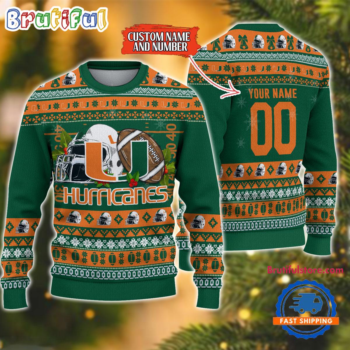 Sportswearmerch Miami Hurricanes NCAA Christmas Sweater For Fan