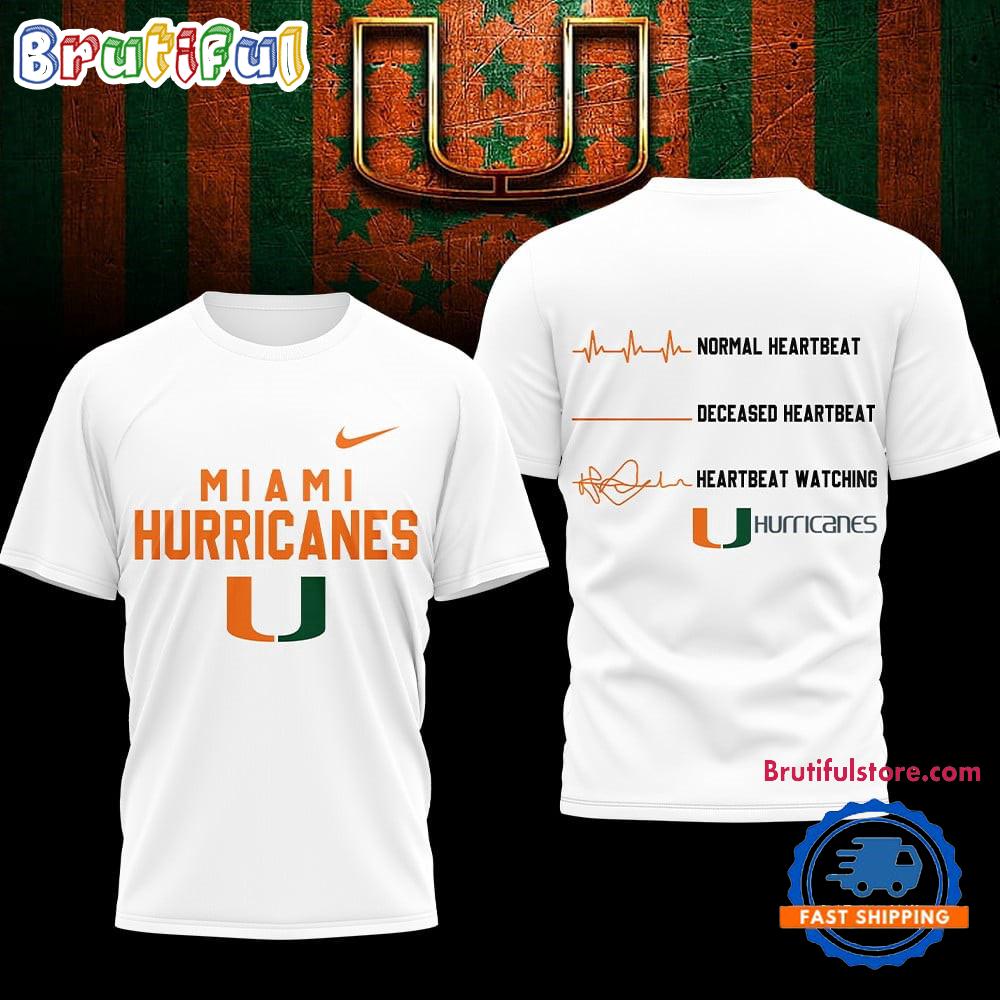 Sportswearmerch Miami Hurricanes NCAA Heartbeat T-Shirt For Fan