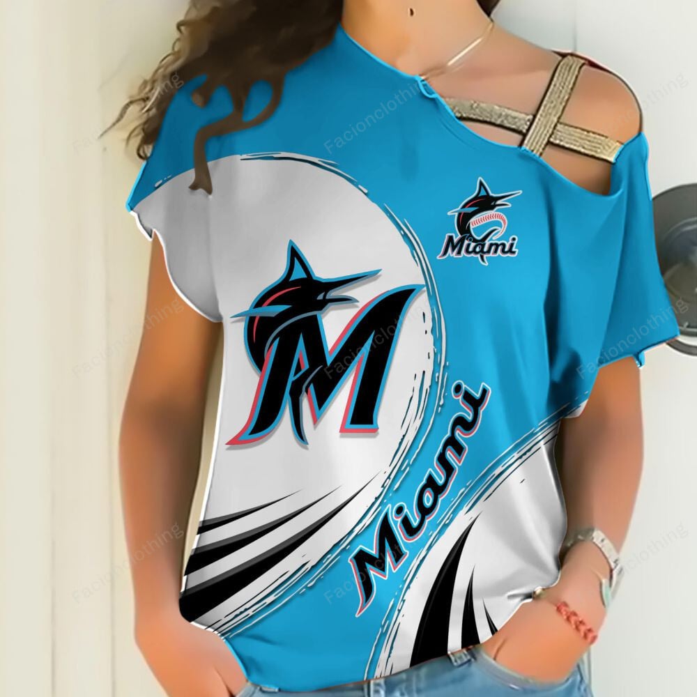 Sportswearmerch Miami Marlins MLB Personalized Strapless Short Sleeve For Fan