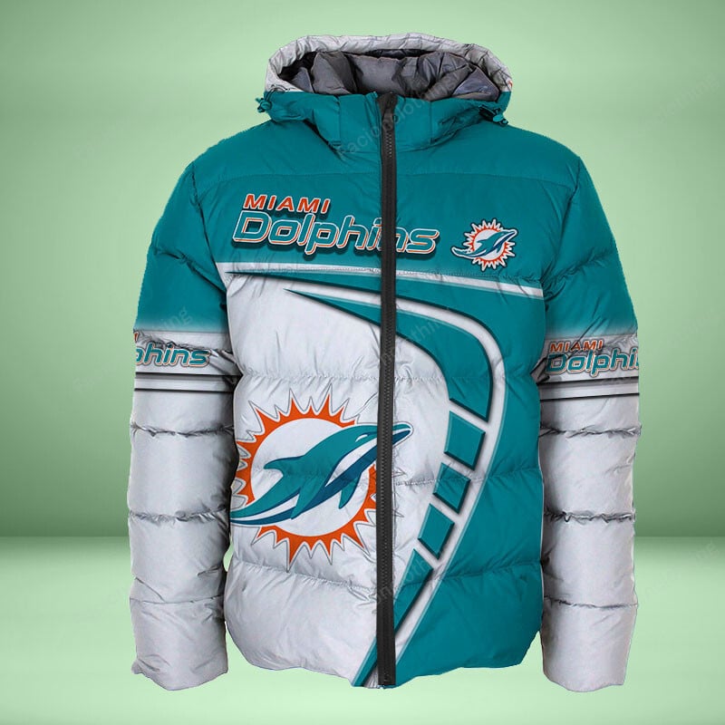 Sportswearmerch Miami Miami Dolphins NFL NFL Personalized Puffer Jacket For Fan