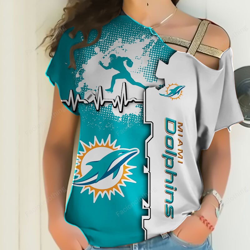 Sportswearmerch Miami Miami Dolphins NFL NFL Personalized Strapless Sleeve Short For Fan