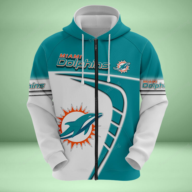 Sportswearmerch Miami Miami Dolphins NFL NFL Personalized Zip Hoodie For Fan