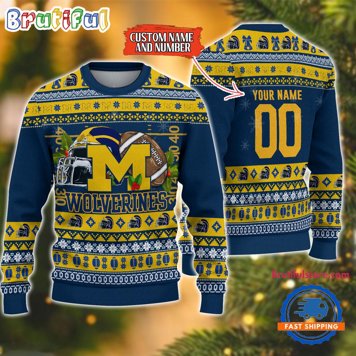 Sportswearmerch Michigan Wolverines NCAA Christmas Sweater For Fan