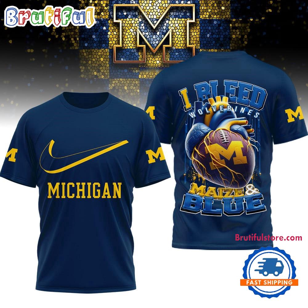 Sportswearmerch Michigan Wolverines NCAA I Bleed T-shirt For Fan
