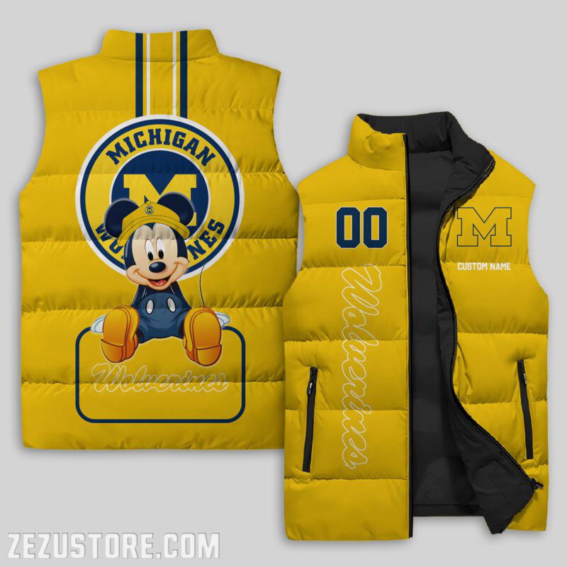 Sportswearmerch Michigan Wolverines NCAA NCAA Sleeveless Puffer Jacket For Fans