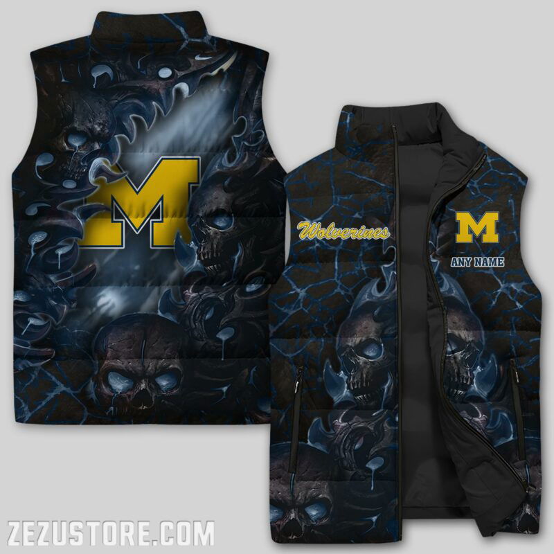 Sportswearmerch Michigan Wolverines NCAA Sleeveless Puffer Jacket For Fans