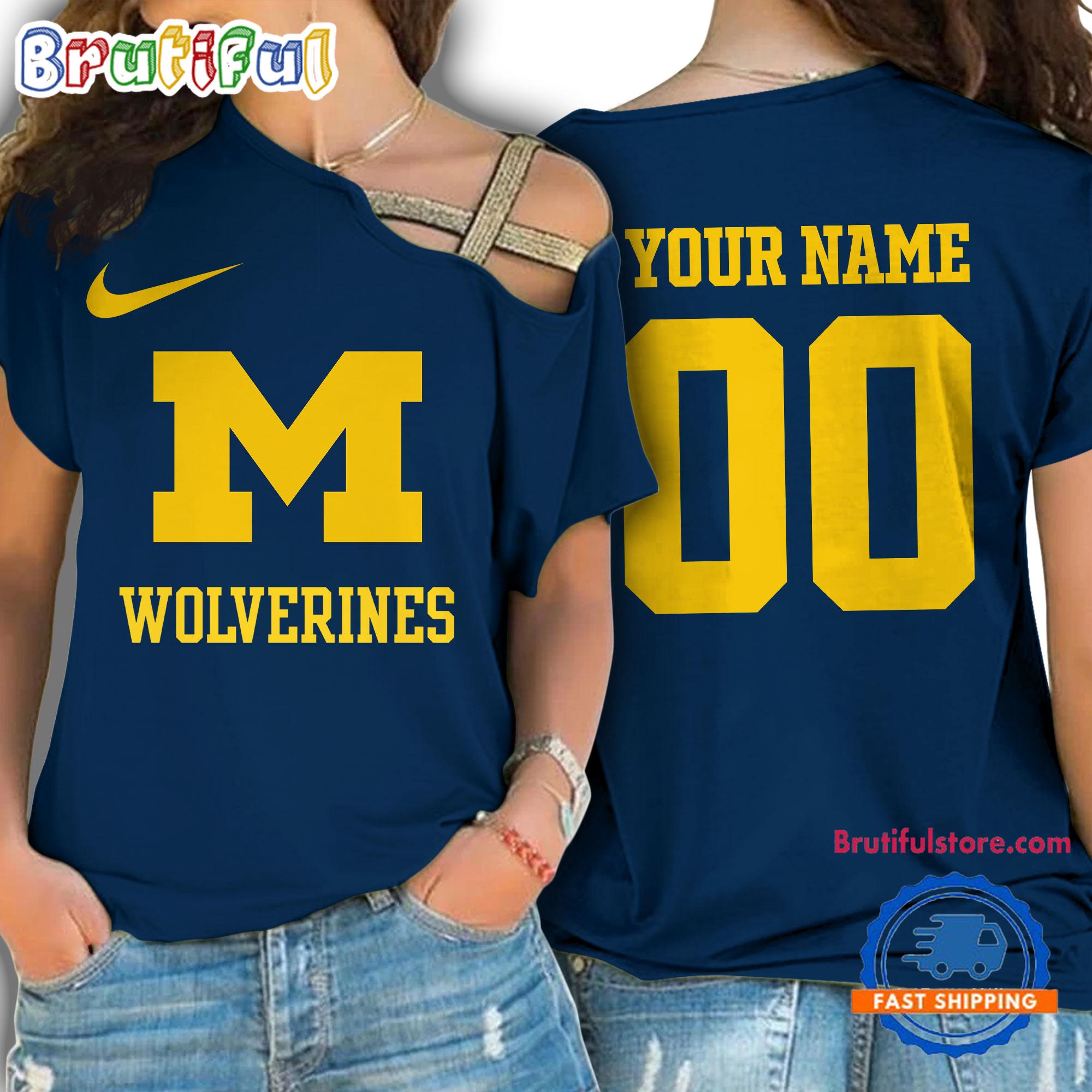 Sportswearmerch Michigan Wolverines NCAA Strapless Sleeve Short For Fan