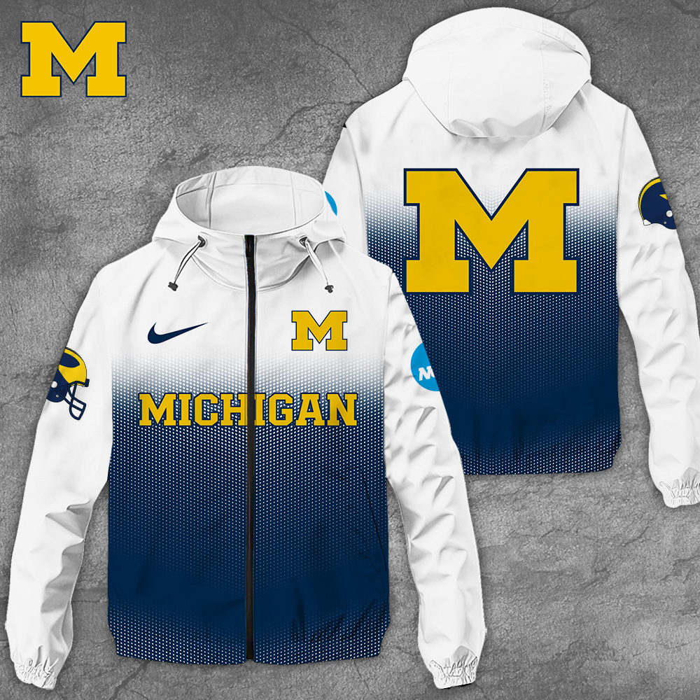 Sportswearmerch Michigan Wolverines NCAA Windbreaker Jacket For Fan