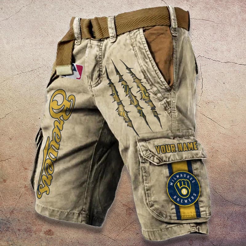 Sportswearmerch Milwaukee Brewers MLB Denim Short For Fan