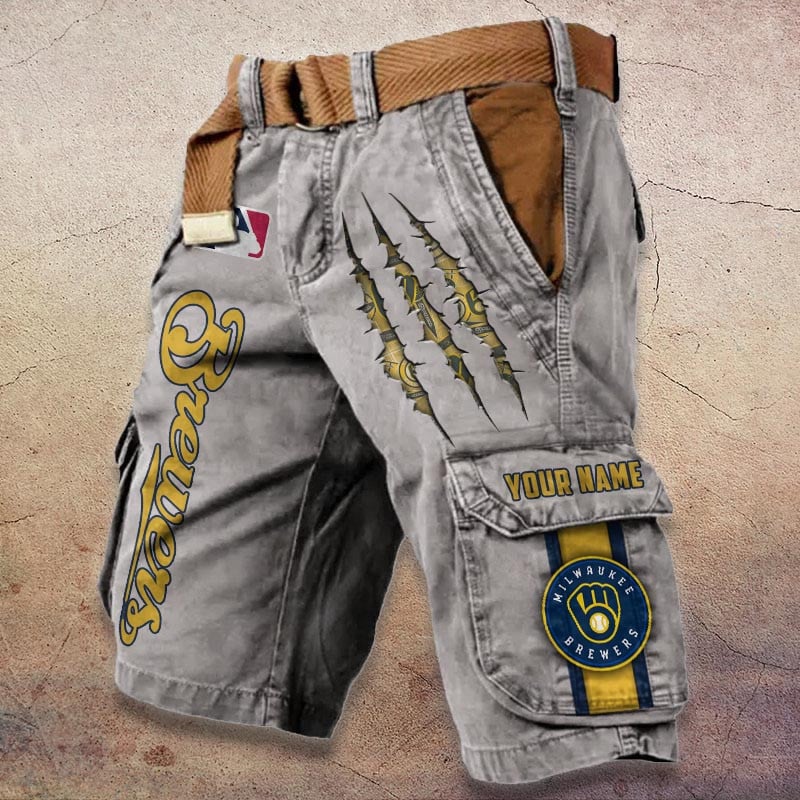 Sportswearmerch Milwaukee Brewers MLB Denim Short For Fan