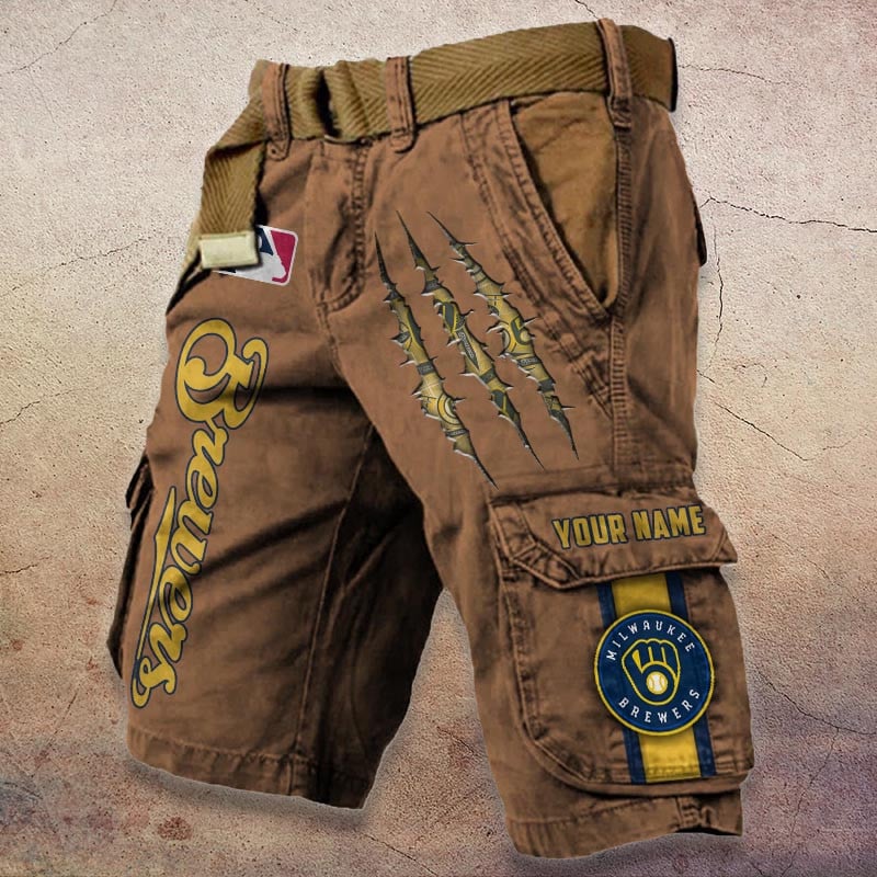 Sportswearmerch Milwaukee Brewers MLB Denim Short For Fan